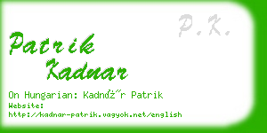 patrik kadnar business card